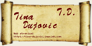 Tina Dujović vizit kartica